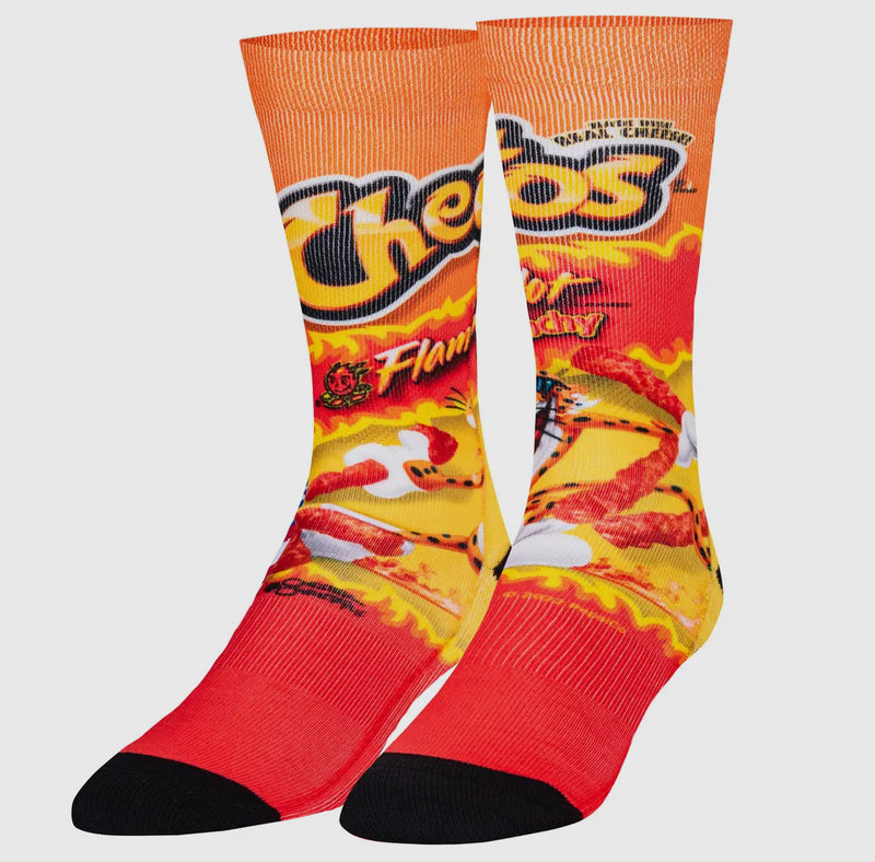 Odd Sox Cheetos Flamin Hot - Men Crew Straight Socks