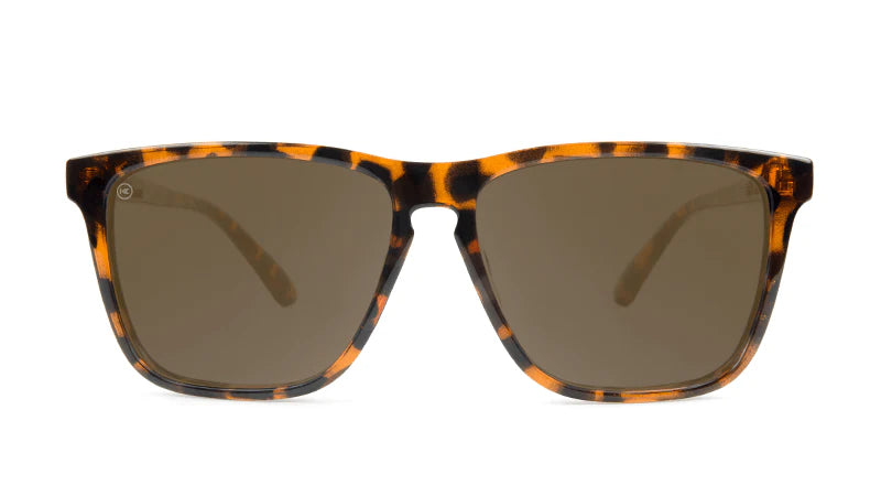 Glossy Tortoise Shell / Amber Fast Lanes Knockaround Unisex Polarized Sunglasses