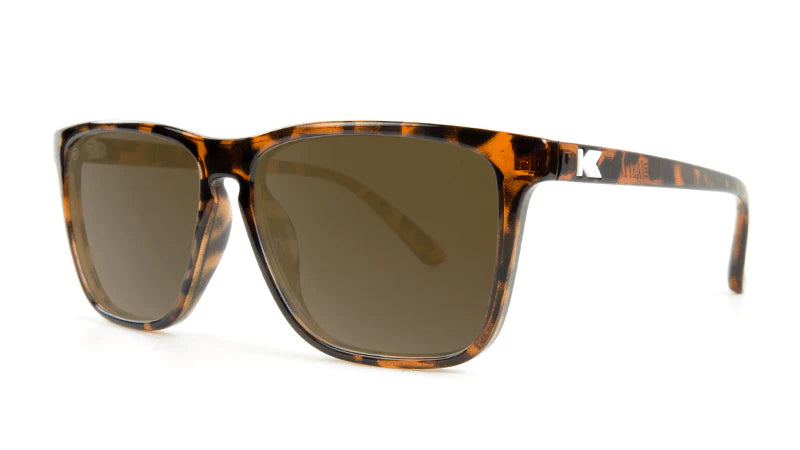 Glossy Tortoise Shell / Amber Fast Lanes Knockaround Unisex Polarized Sunglasses