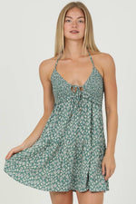 Angie Cactus Print Spaghetti Strap Sundress