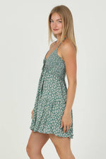 Angie Cactus Print Spaghetti Strap Sundress