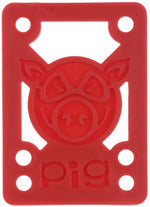 Pig Piles Red Hard Skateboard Riser Pads-Set of Two(2)-1/8” | WILD FLIER GIFTS AND APPAREL