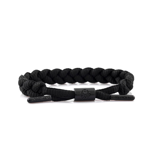 Rastaclat Onyx Solid Black Monochromatic Collection Braided Signature Bracelet - WILD FLIER GIFTS AND APPAREL