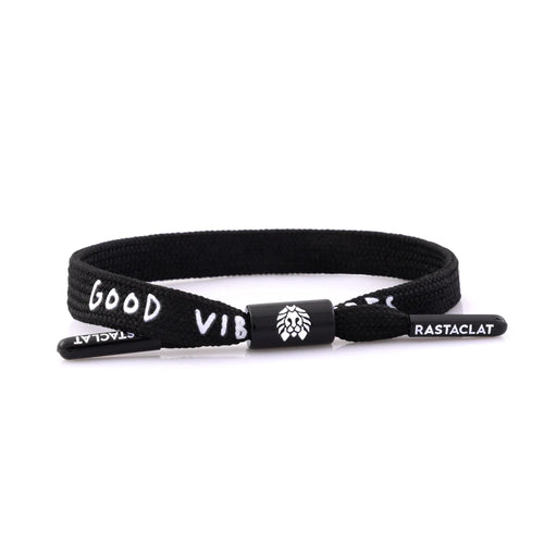 Rastaclat Printed “Good Vibes” Single Lace Bracelet - WILD FLIER GIFTS AND APPAREL