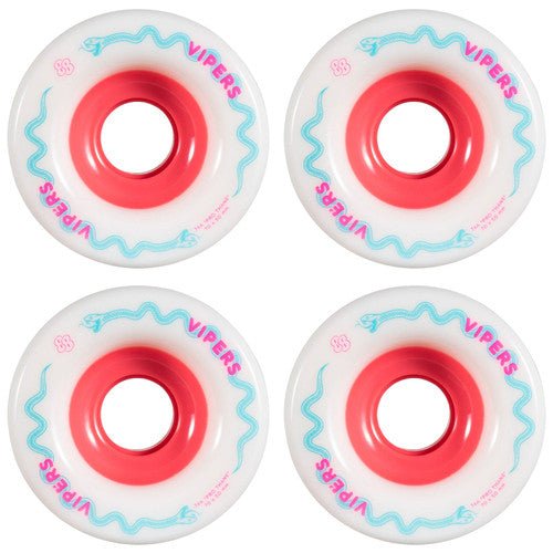 88 Wheel Co Longboard Wheels Viper Pro Freeride White 70mm 74A | WILD FLIER GIFTS AND APPAREL