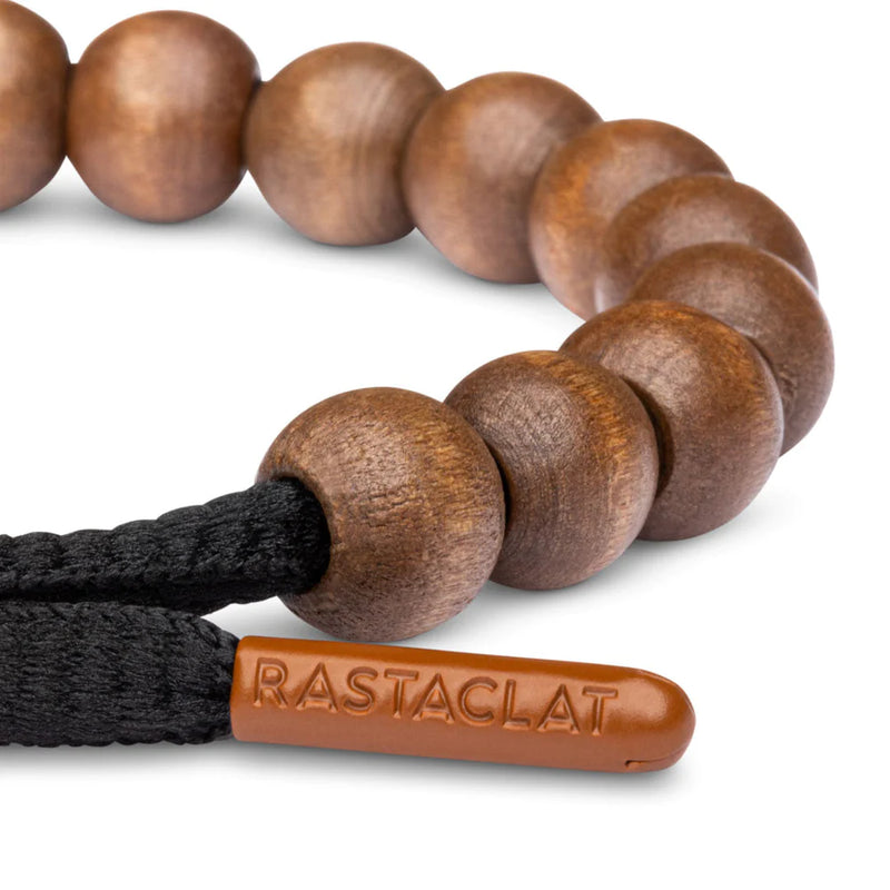 Rastaclat Truth Brown and Black Wood Collection Beaded Signature Bracelet - WILD FLIER GIFTS AND APPAREL