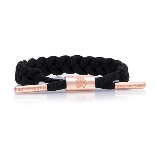 Rastaclat Lauryn Black Rose Gold Plated Collection Solid Braided Bracelet - WILD FLIER GIFTS AND APPAREL