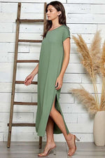 Heart & Hips Sage Loose Fitting Maxi Dress - WILD FLIER GIFTS AND APPAREL
