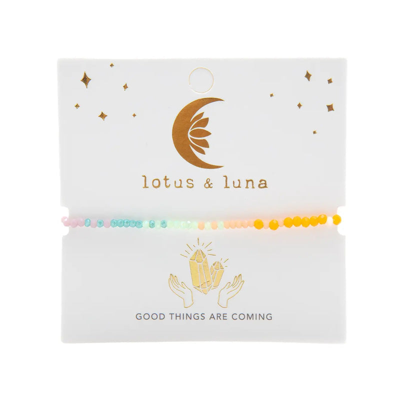 Lotus and Luna Goddess Crystal Stone Bracelet Collection