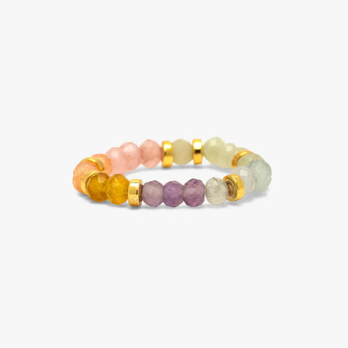 Pura Vida Ombré Rainbow Bead Stretch Ring | WILD FLIER GIFTS AND APPAREL