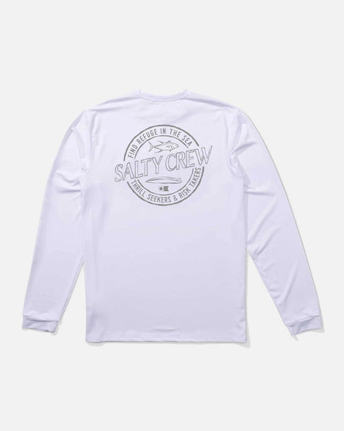 Salty Crew Skewed Long Sleeve Sunshirt - White | WILD FLIER GIFTS AND APPAREL