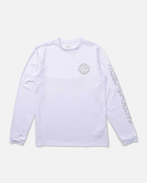 Salty Crew Skewed Long Sleeve Sunshirt - White | WILD FLIER GIFTS AND APPAREL