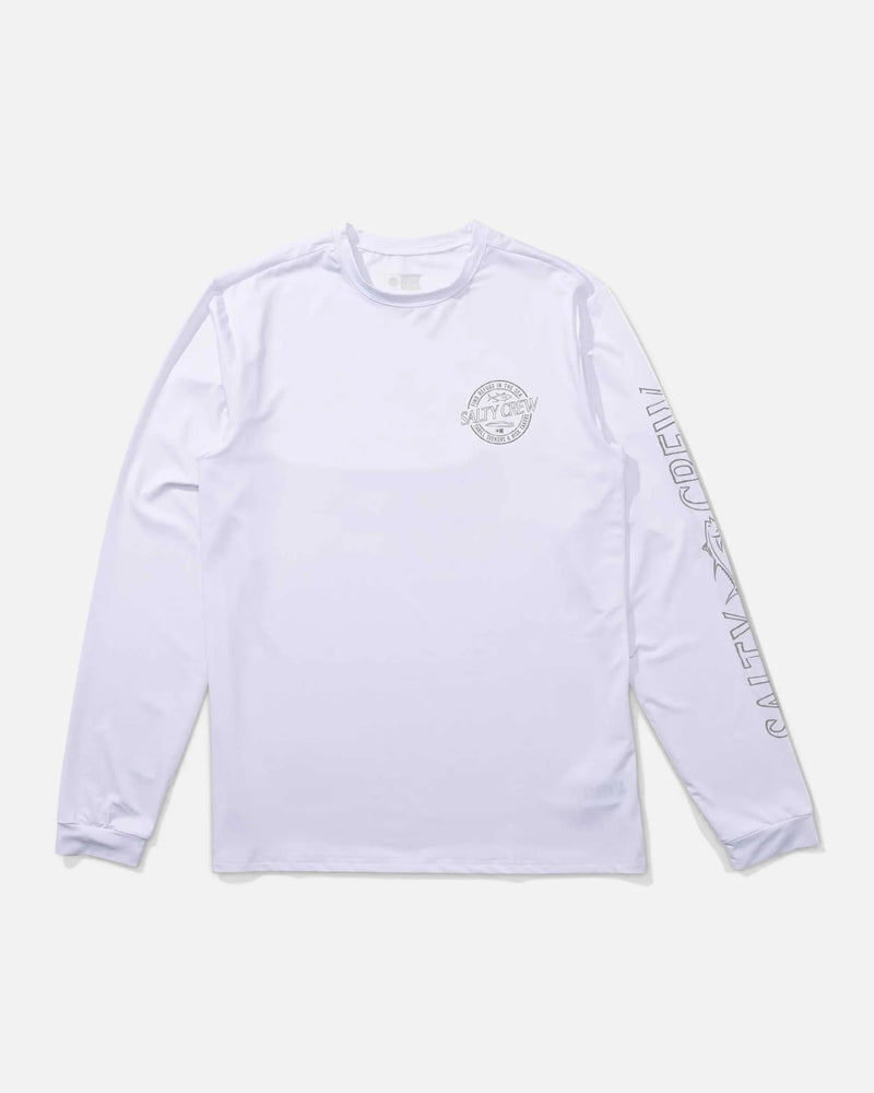 Salty Crew Skewed Long Sleeve Sunshirt - White | WILD FLIER GIFTS AND APPAREL