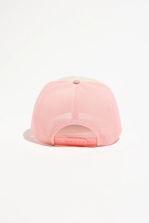 Spiritual Gangster Peace Love Trucker Hat - Pink Dunes | WILD FLIER GIFTS AND APPAREL