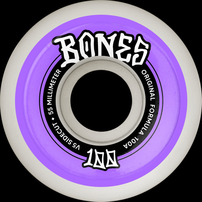 Bones Wheels OG Formula Skateboard Wheels Sidecut 100'S 55 V5 Original ...
