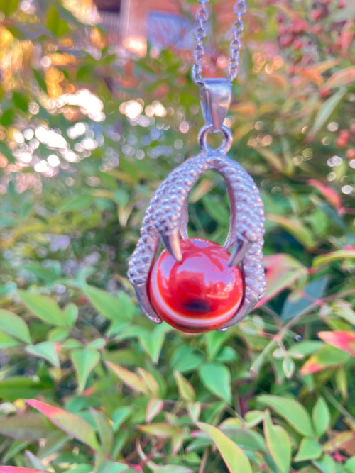 Claw Pendant With Carnelian Gemstone Pendant | WILD FLIER GIFTS AND APPAREL