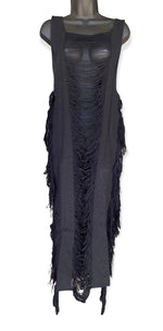 LA Class Fringe Maxi Dress With Side Openings - WILD FLIER GIFTS AND APPAREL