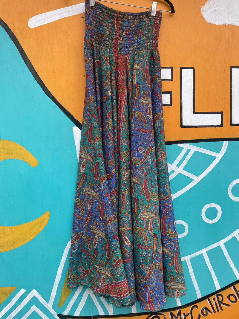 Paisley Print Wide Leg Polysilk Palazzo Pants : One Size | WILD FLIER GIFTS AND APPAREL