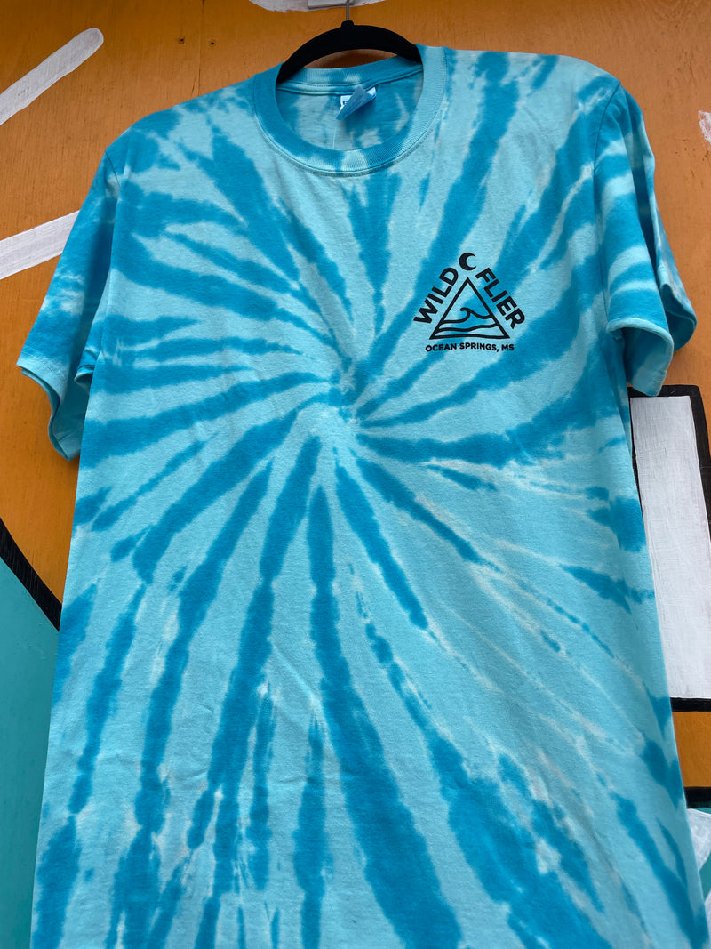 Wild Flier Sky Blue Tie Dye Tee | WILD FLIER GIFTS AND APPAREL