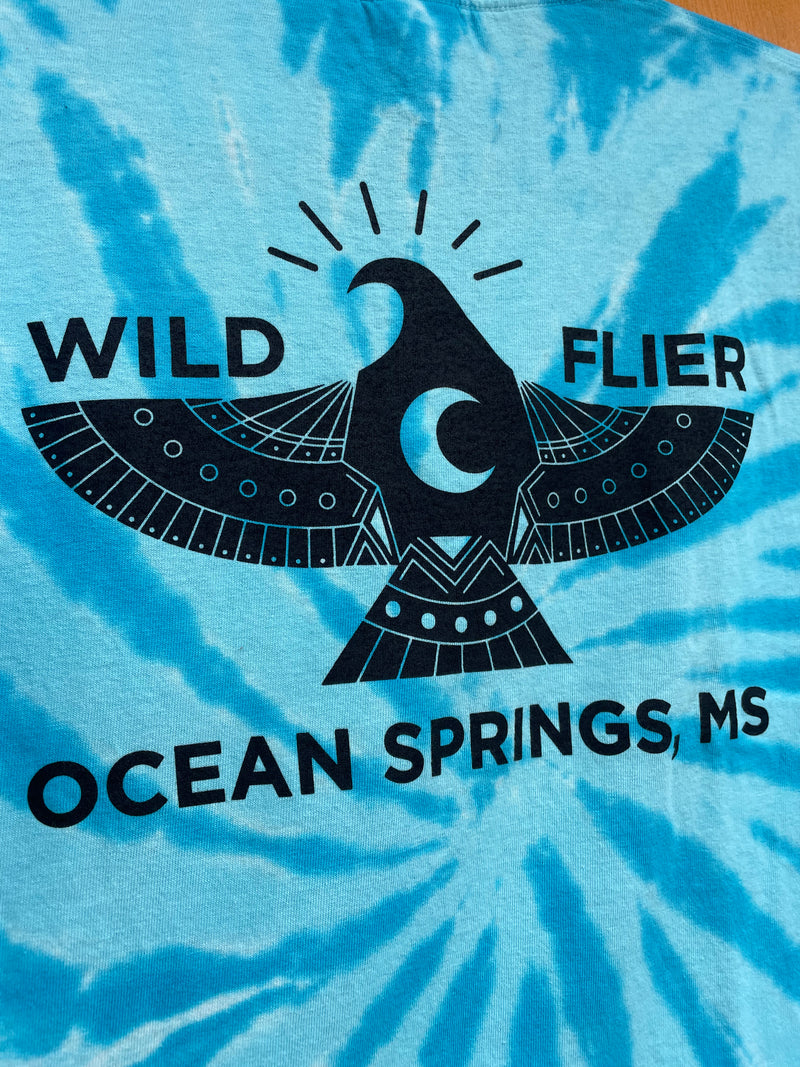Wild Flier Sky Blue Tie Dye Tee | WILD FLIER GIFTS AND APPAREL