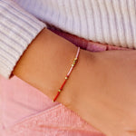Pura Vida Pink and Red Two Tone Dainty Bracelet - WILD FLIER GIFTS AND APPAREL