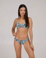 Salty Crew Rattan Palms Reversible Bralette Top - Fin Blue | WILD FLIER GIFTS AND APPAREL