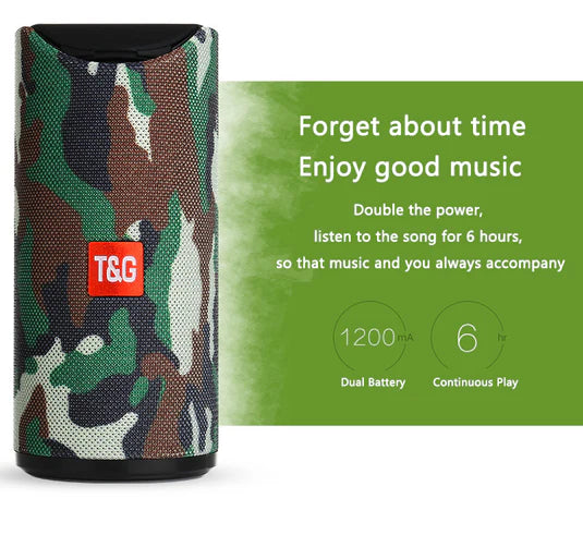 T&G TG-113 Splashproof Wireless Stereo Portable Bluetooth Speaker