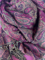 Assorted Color Paisley Pashmina Scarf Reversible Shawl Wraps | WILD FLIER GIFTS AND APPAREL
