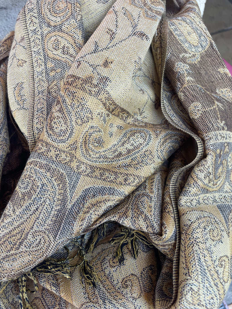 Assorted Color Paisley Pashmina Scarf Reversible Shawl Wraps | WILD FLIER GIFTS AND APPAREL