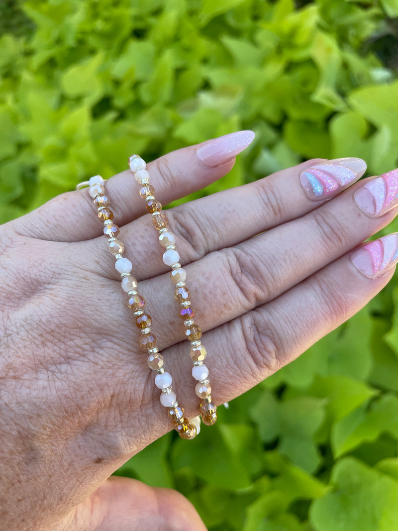 Lotus and Luna Glisten Shimmer Anklets