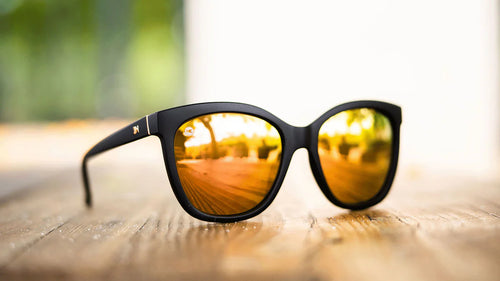 Matte Black / Rose Gold Deja Views Knockaround Unisex Polarized Sunglasses