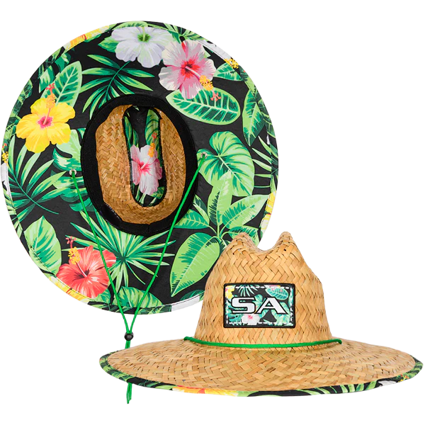 SA Company Hawaiian Floral 2.0 Under Brim Straw Hat