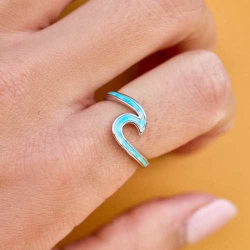 Pura Vida Tie Dye Wave Ring-Light Blue | WILD FLIER GIFTS AND APPAREL