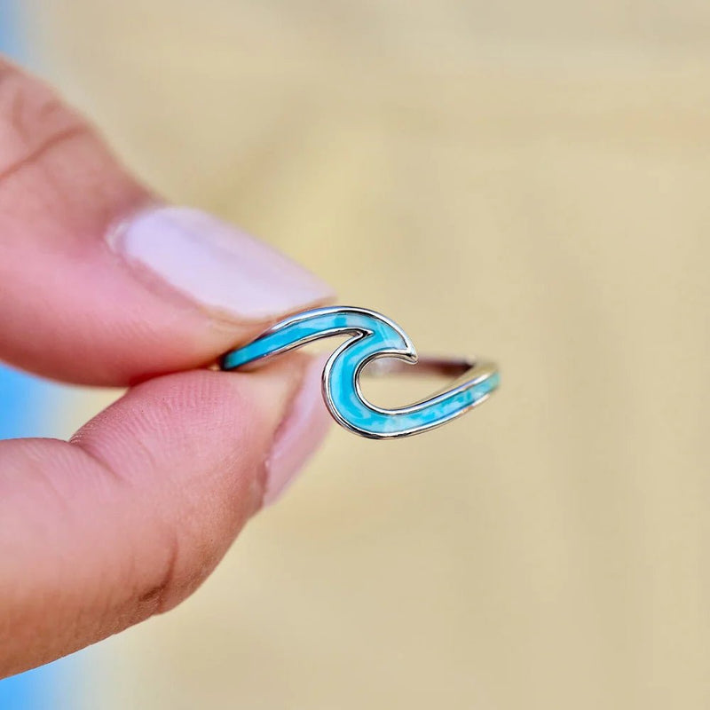 Pura Vida Tie Dye Wave Ring-Light Blue | WILD FLIER GIFTS AND APPAREL