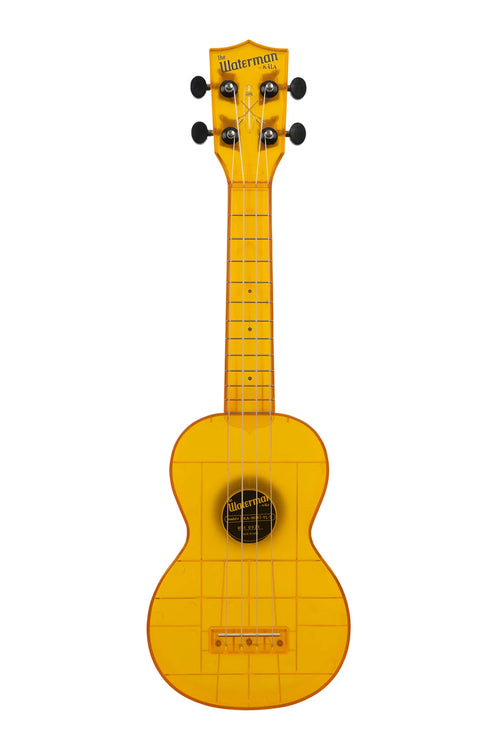 Kala Waterman Sea Glass Collection Amber Yellow Transparent Soprano Ukulele - WILD FLIER GIFTS AND APPAREL