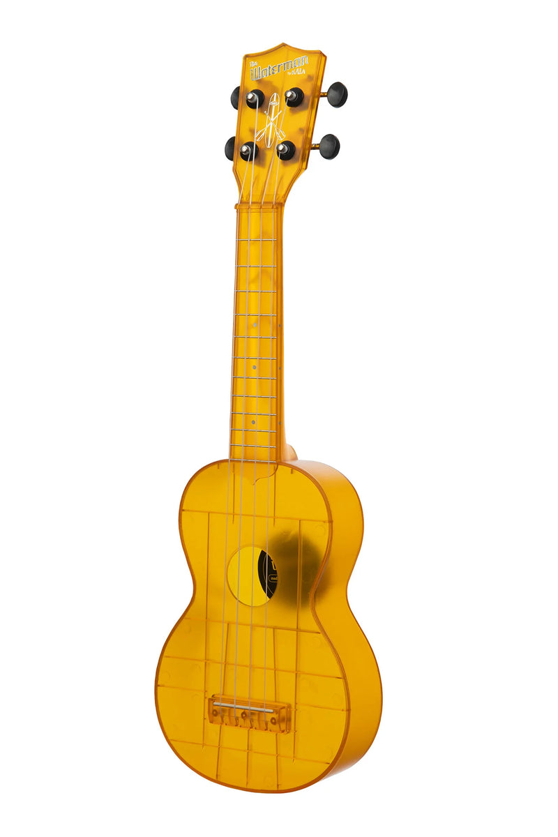 Kala Waterman Sea Glass Collection Amber Yellow Transparent Soprano Ukulele - WILD FLIER GIFTS AND APPAREL
