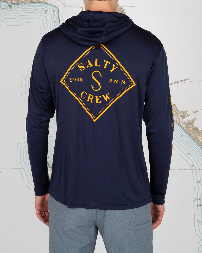 Salty Crew Tippet Navy Hood Sunshirt