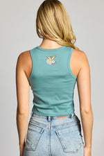 Organic Generation Live Gracefully Butterfly Ribbed Tank