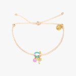 Pura Vida Bonne Chance Gold Charm Bracelet