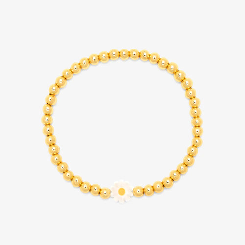 Pura Vida Daisy Ball Bead Stretch Bracelet | WILD FLIER GIFTS AND APPAREL