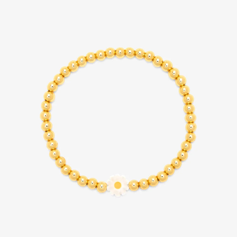 Pura Vida Daisy Ball Bead Stretch Bracelet | WILD FLIER GIFTS AND APPAREL