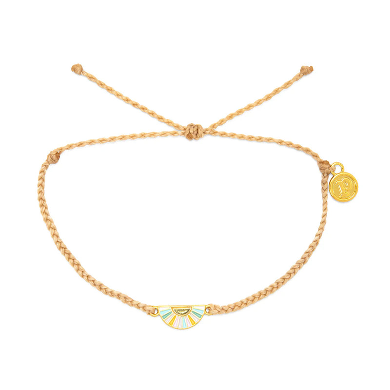 Pura Vida Sunset Stripe Gold Charm Bracelet