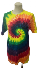 Wild Flier Logo T-Shirt: Totem Tie Dye Rainbow - WILD FLIER GIFTS AND APPAREL