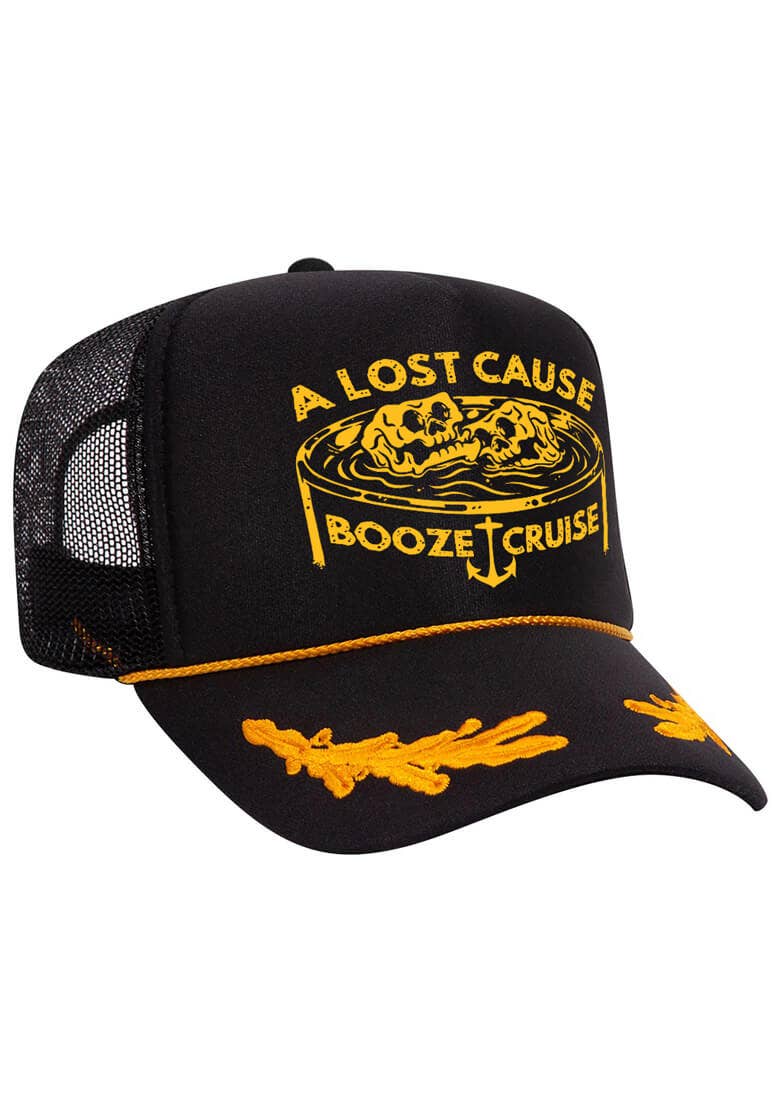 A Lost Cause Official Booze Cruise Captain Trucker Hat