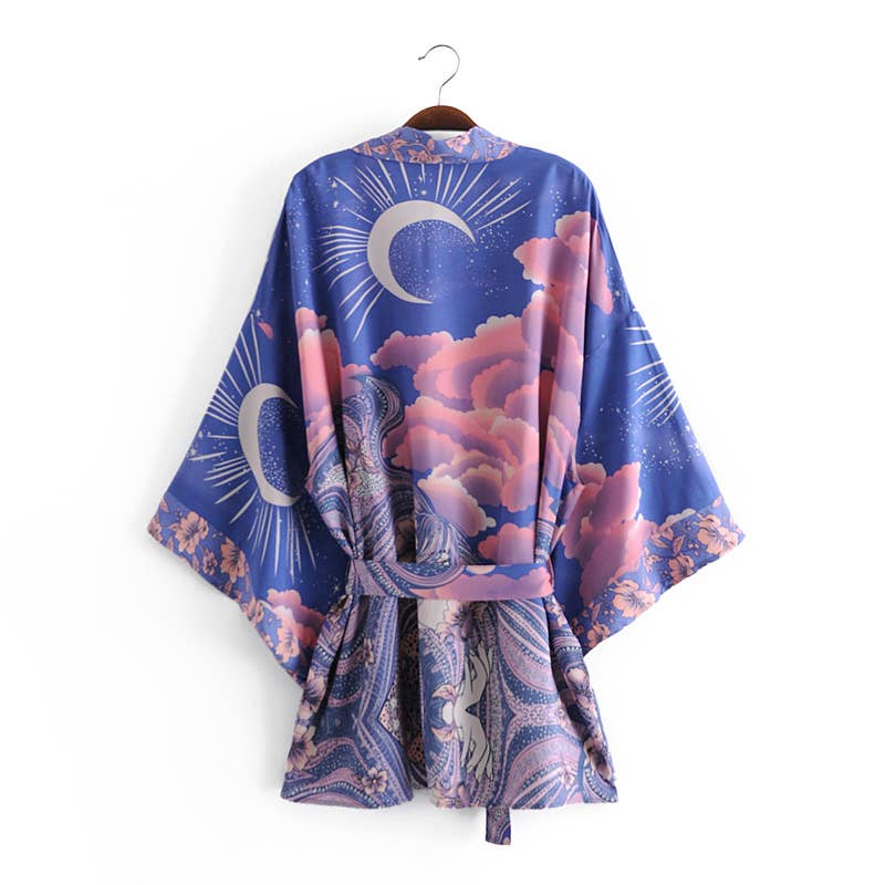 Bohemian Moon Kimono - Small Size | WILD FLIER GIFTS AND APPAREL