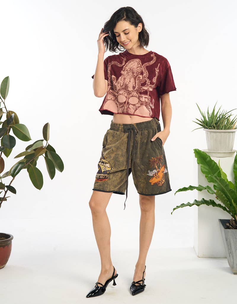 WOMENS CLOTHING-COTTON CROP TOP  (TH-1972): 1S-1M-1L-1XL | WILD FLIER GIFTS AND APPAREL