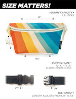 83864: Fanny Pack | Slim | Recycled RPET | Retro Rainbow | WILD FLIER GIFTS AND APPAREL