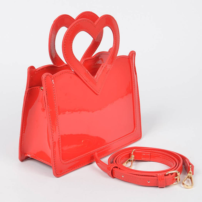 Enamel Top Handle Bag: Black | WILD FLIER GIFTS AND APPAREL