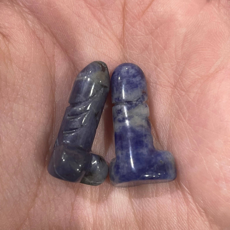 Crystal Phallic Figurine – Small Carved Gemstone Statue: Sodalite | WILD FLIER GIFTS AND APPAREL
