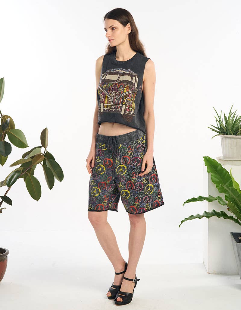 WOMENS CLOTHING-COTTON SLEEVELESS CROP TOP  (TH-1986): 1S-1M-1L-1XL | WILD FLIER GIFTS AND APPAREL